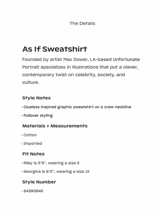 White 'AS IF' Graphic Sweatshirt - Picture 10 of 10